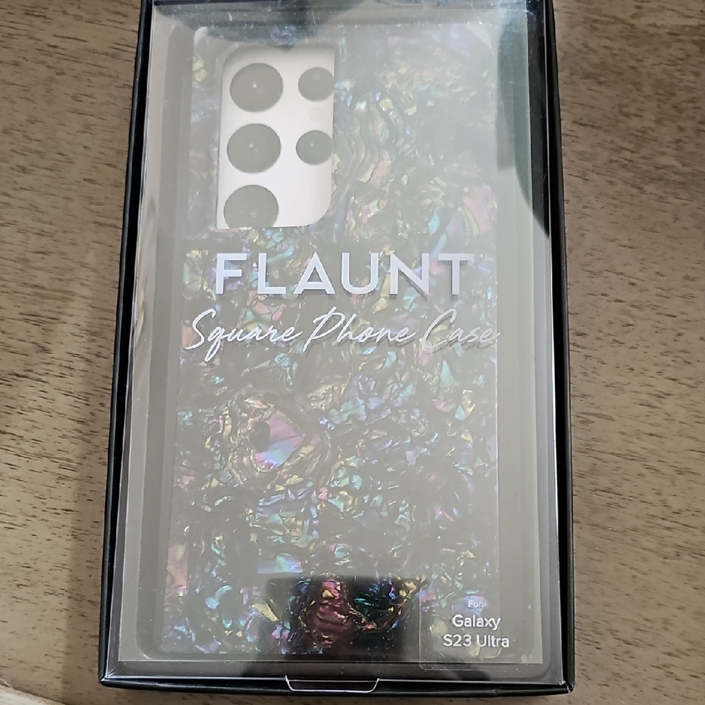 Flaunt Iridescent Black Square Case for Galaxy S23 Ultra